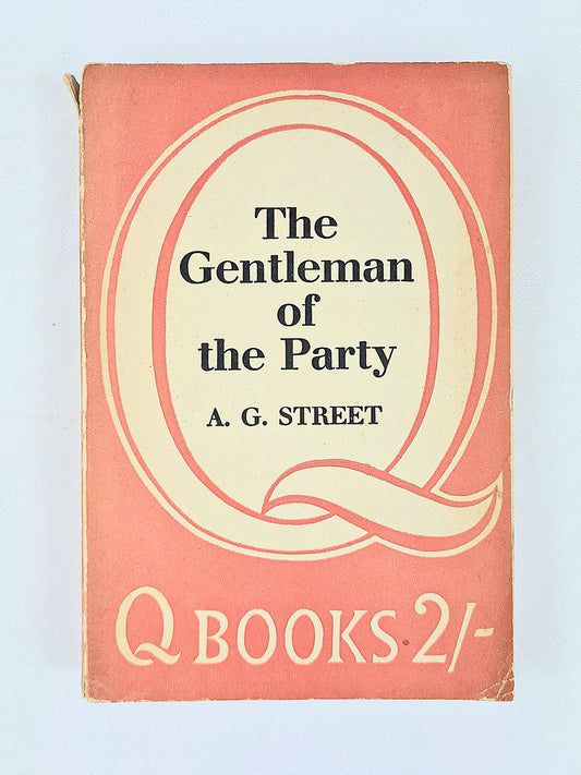 Book cover of 'The Gentleman of the Party' by A.G. Street with a pink and beige design on a white background.