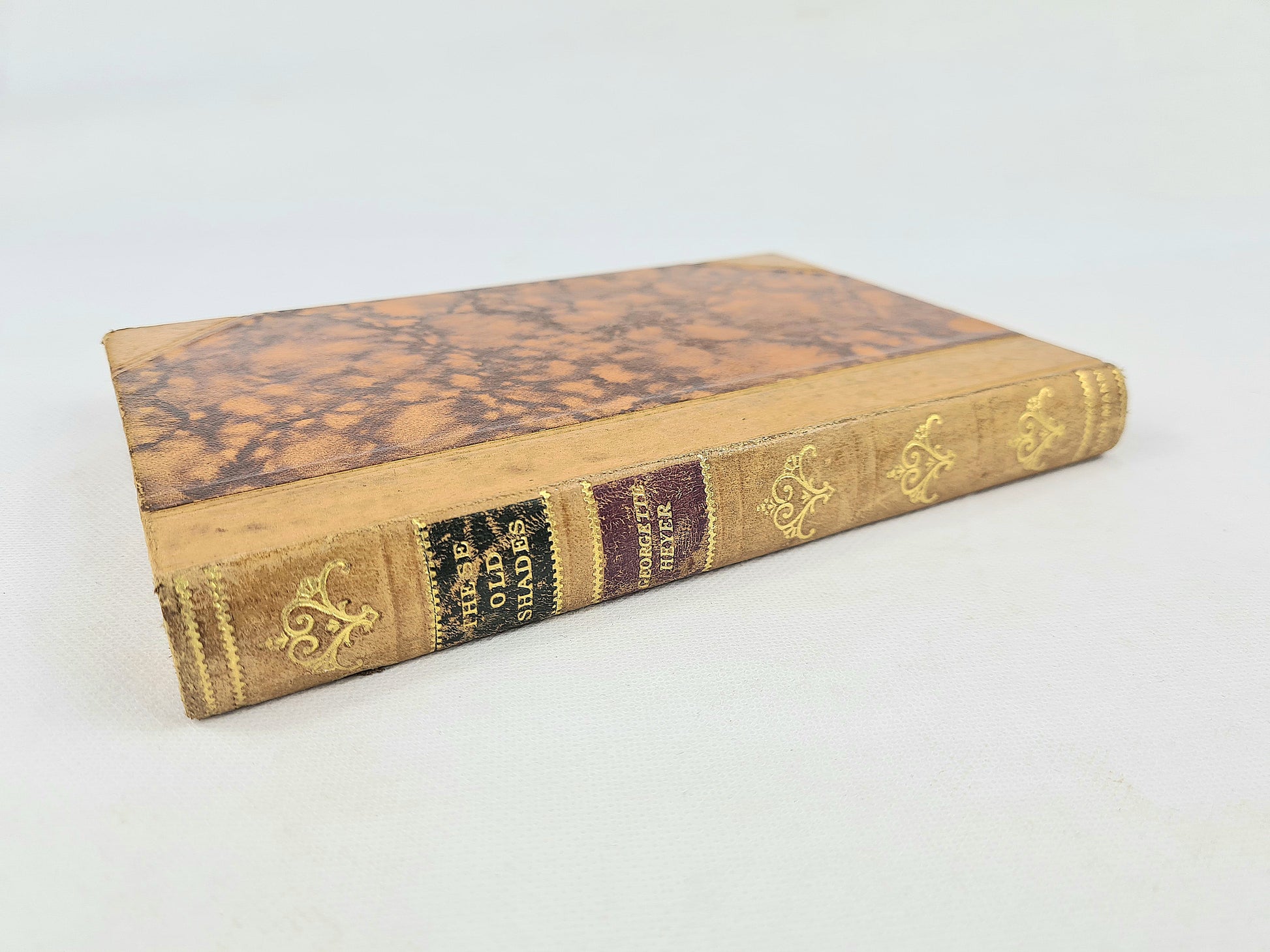 Leather bound vintage book. These old shades by Georgette heyer