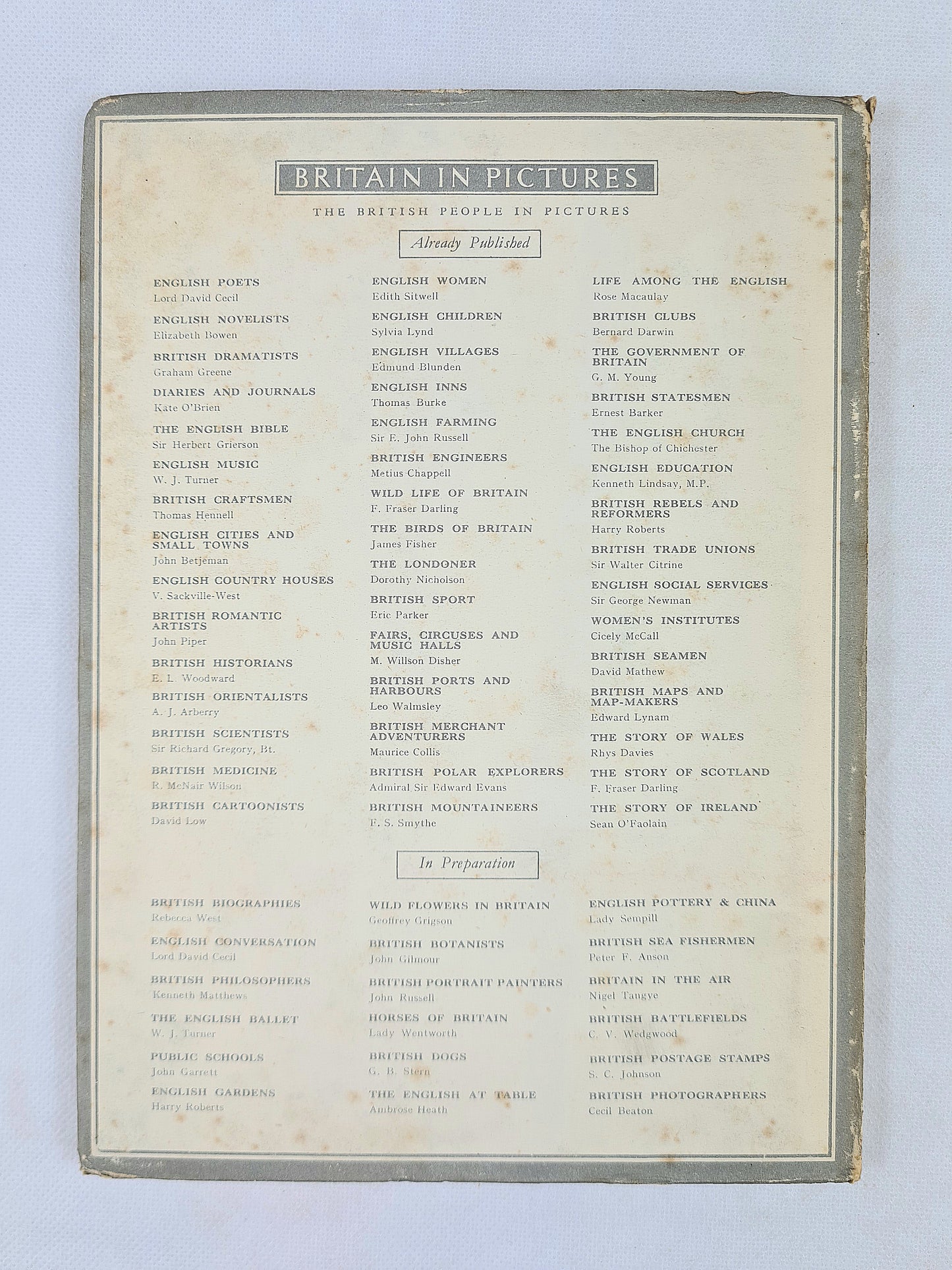 British Philosopher's by Kenneth Matthews. Britain in Pictures Series. Illustrated Hardback book