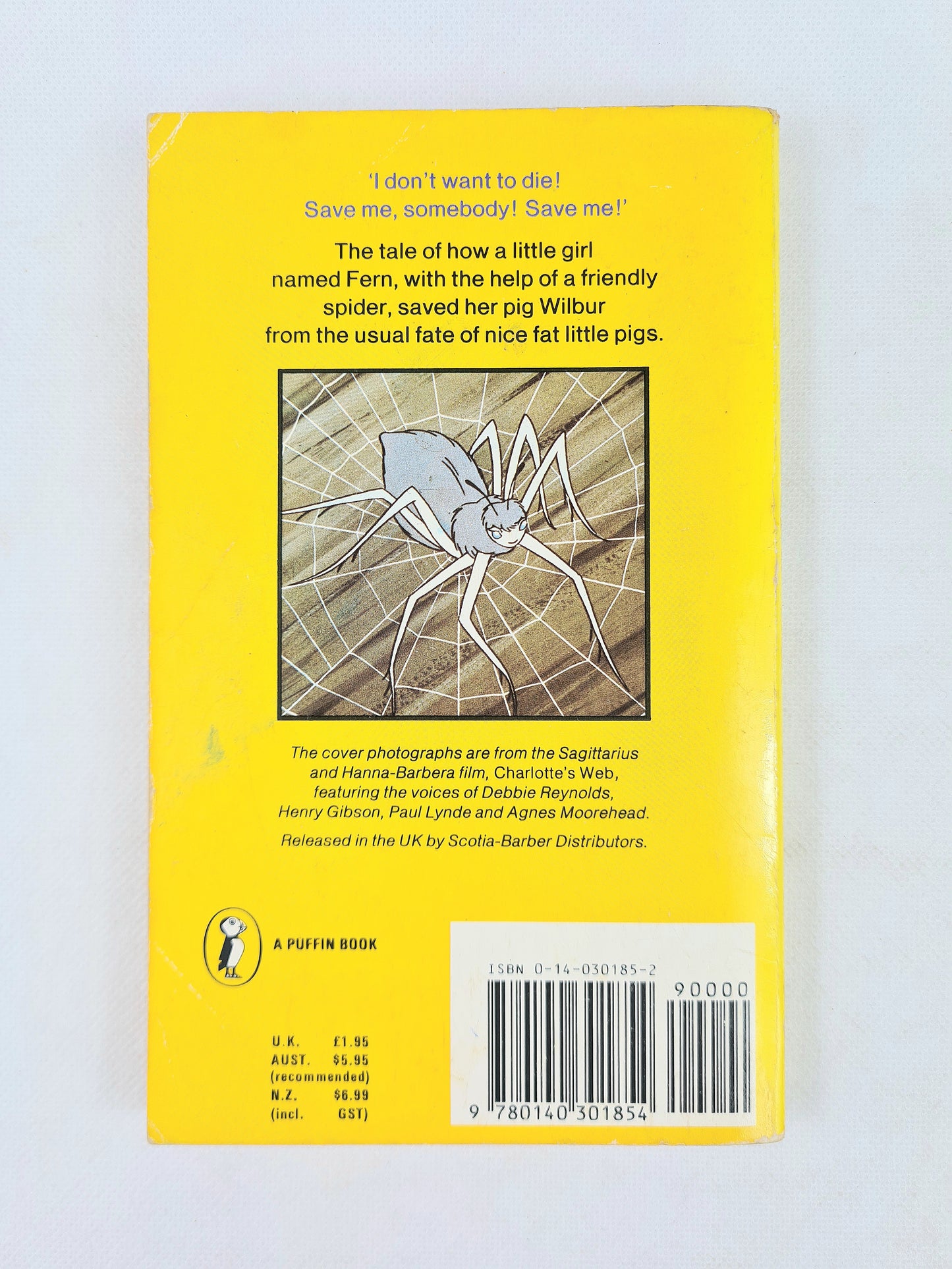 Charlotte's Web by E.B White. Vintage children's book.