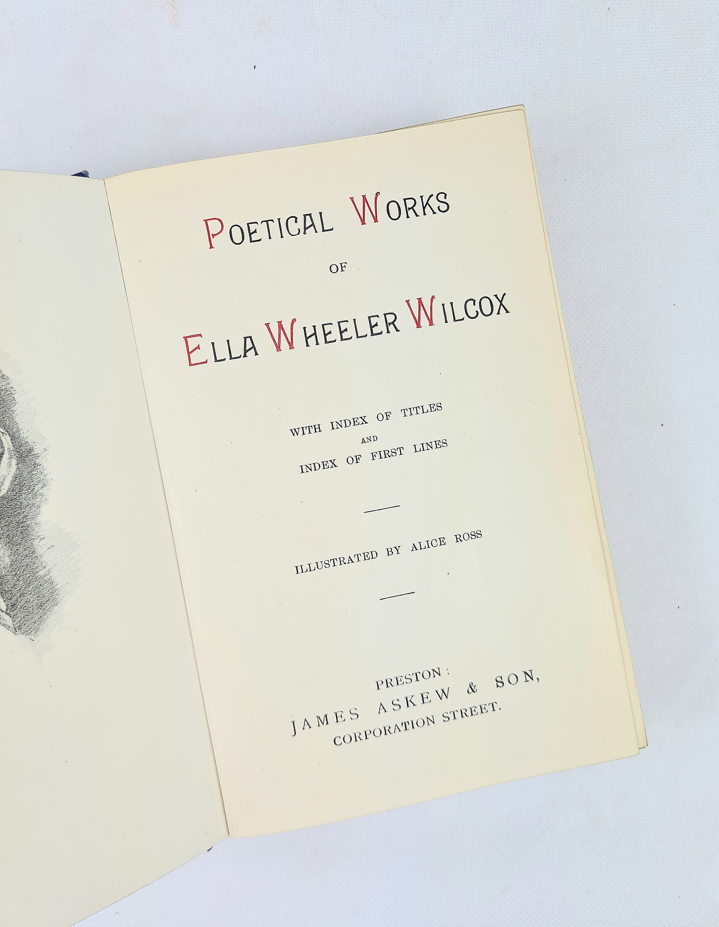 The Poetical Works Of Ella Wheeler Wilcox. Vintage hardback book