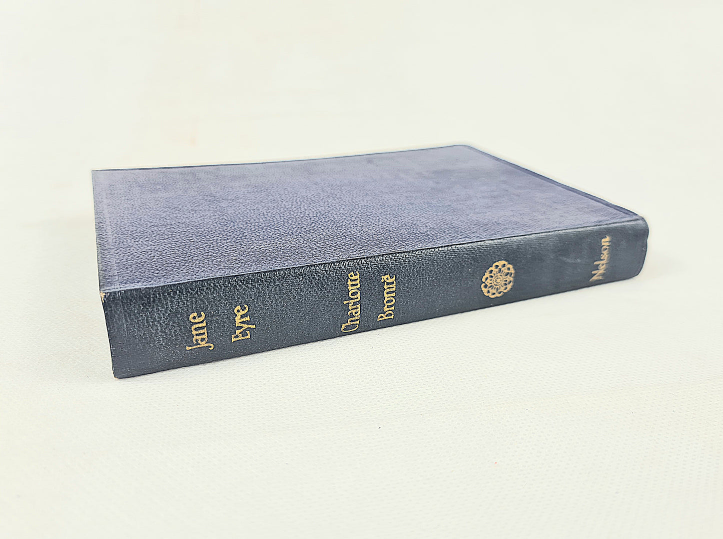 Vintage copy of Jane Eyre by Charlotte bronte on a white background 
