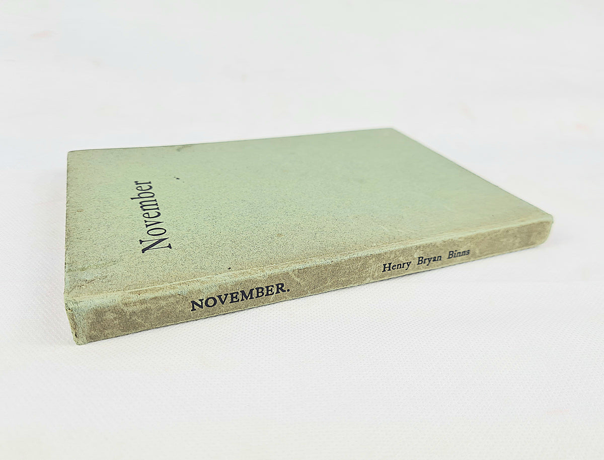 November : Poems in War Time by Henry Bryan Binns. Hardback book