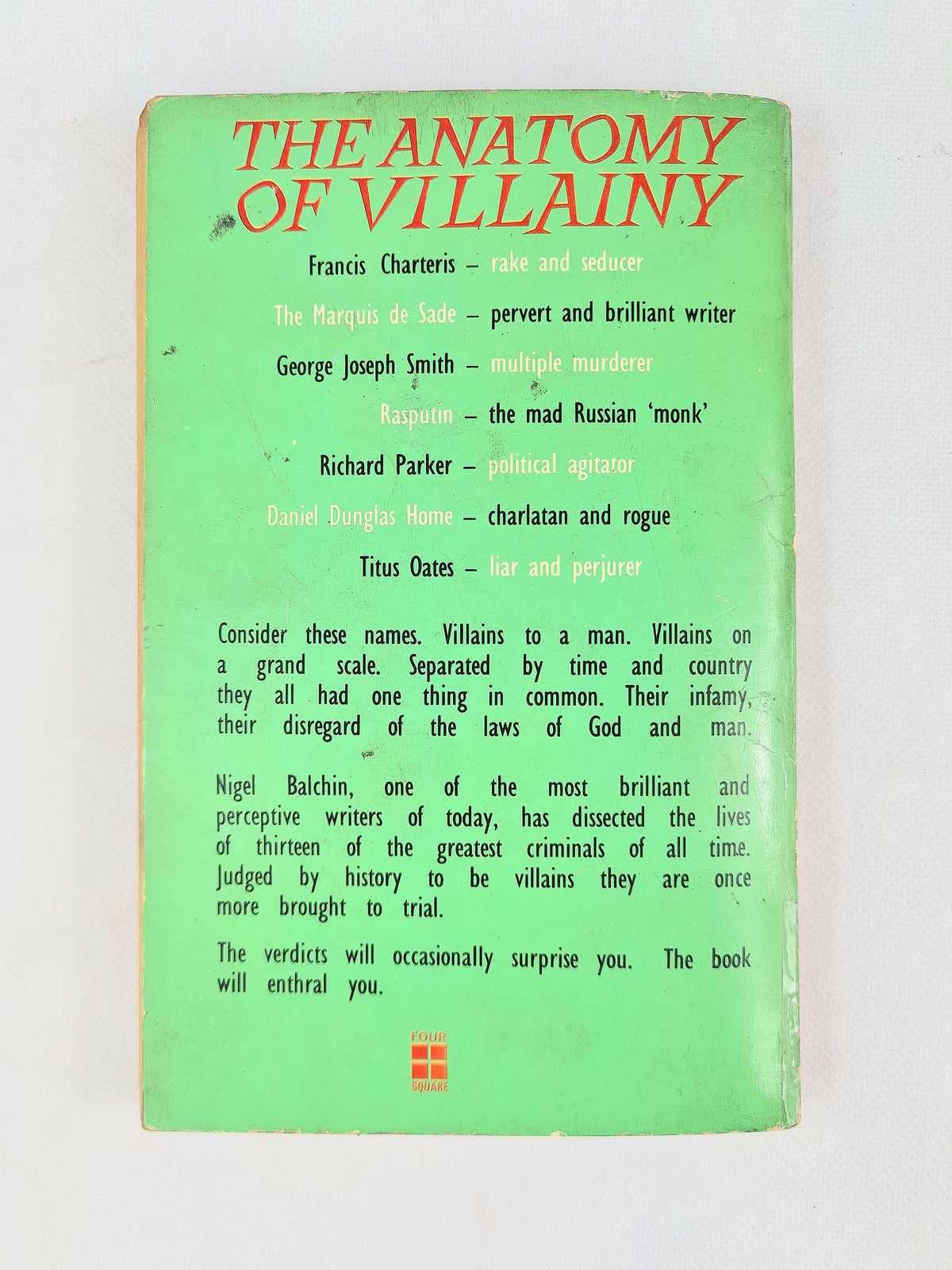 The Anatomy of Villainy – Nigel Balchin (Four Square)