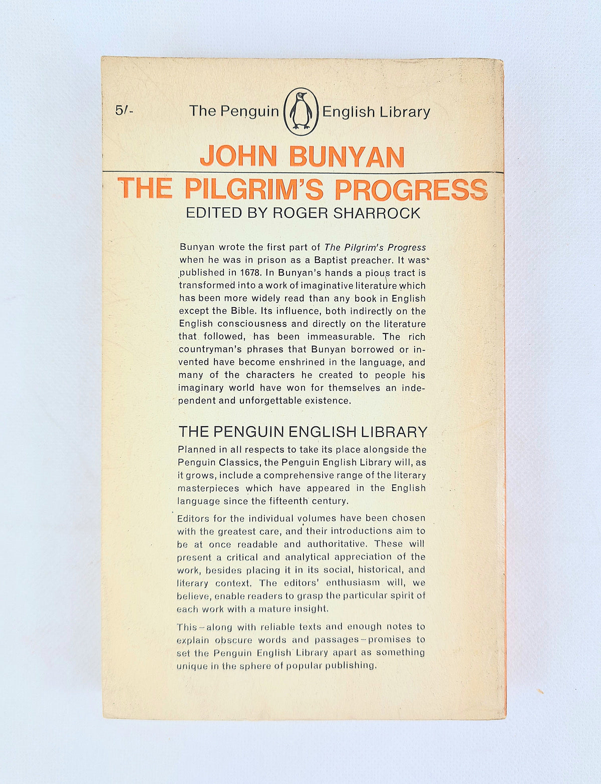 The Pilgrim's Progress – John Bunyan (Penguin English Library) vintage penguin book