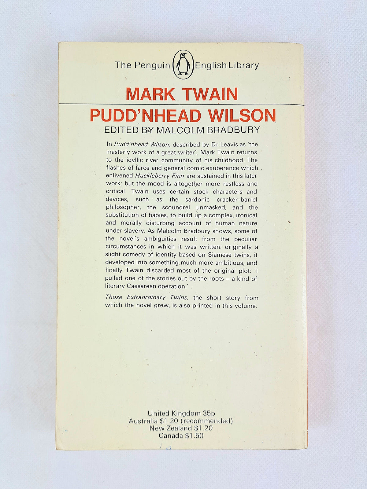Mark Twain – Pudd'nhead Wilson | Vintage Penguin Classics