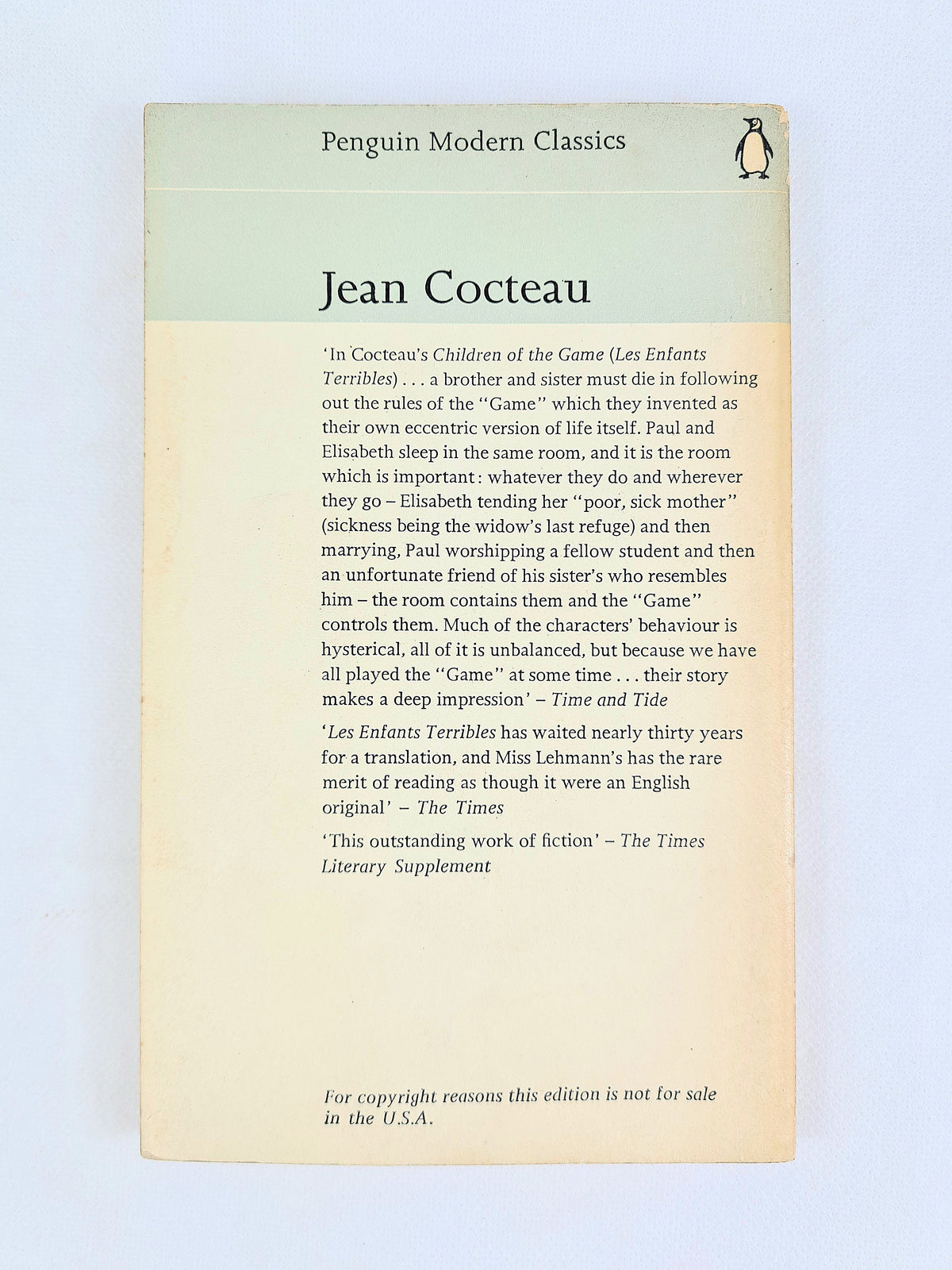 Les Enfants Terribles, Jean Cocteau | Vintage Penguin Modern Classics