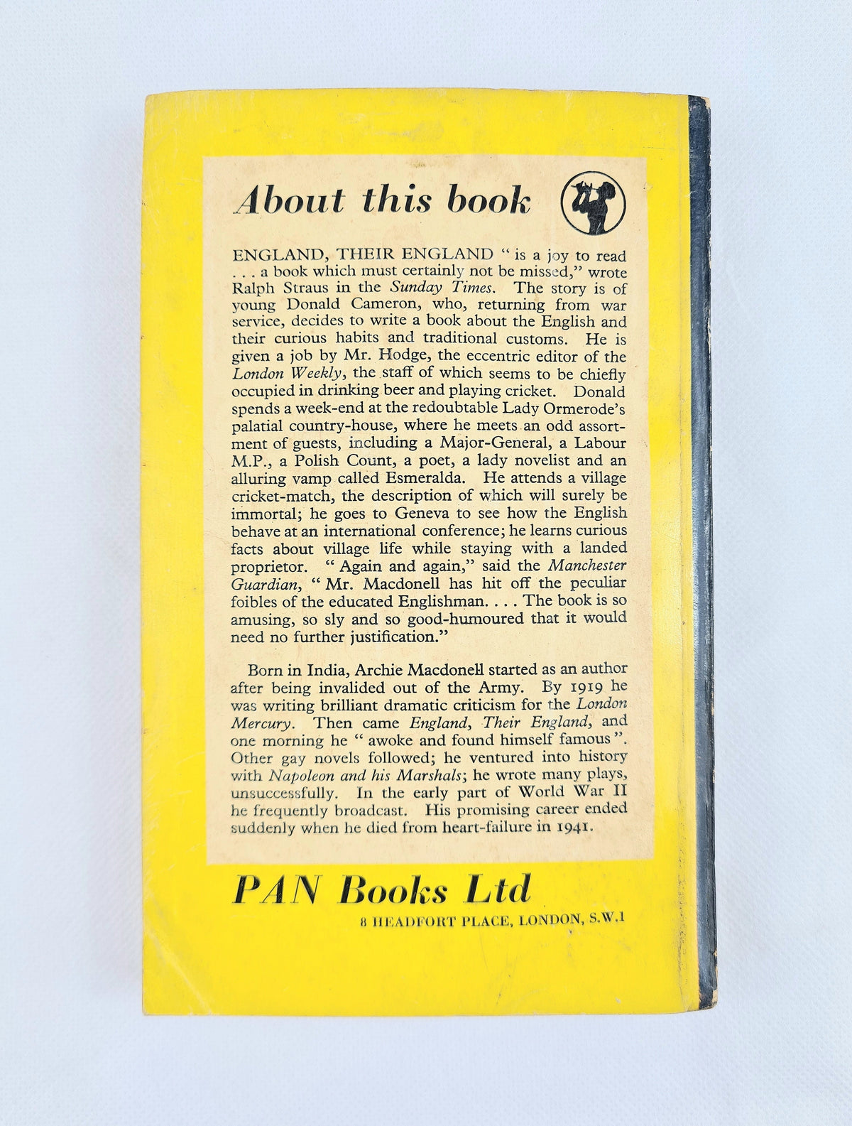 England, Their England by A. G. Macdonell – Vintage Pan Paperback, 1955