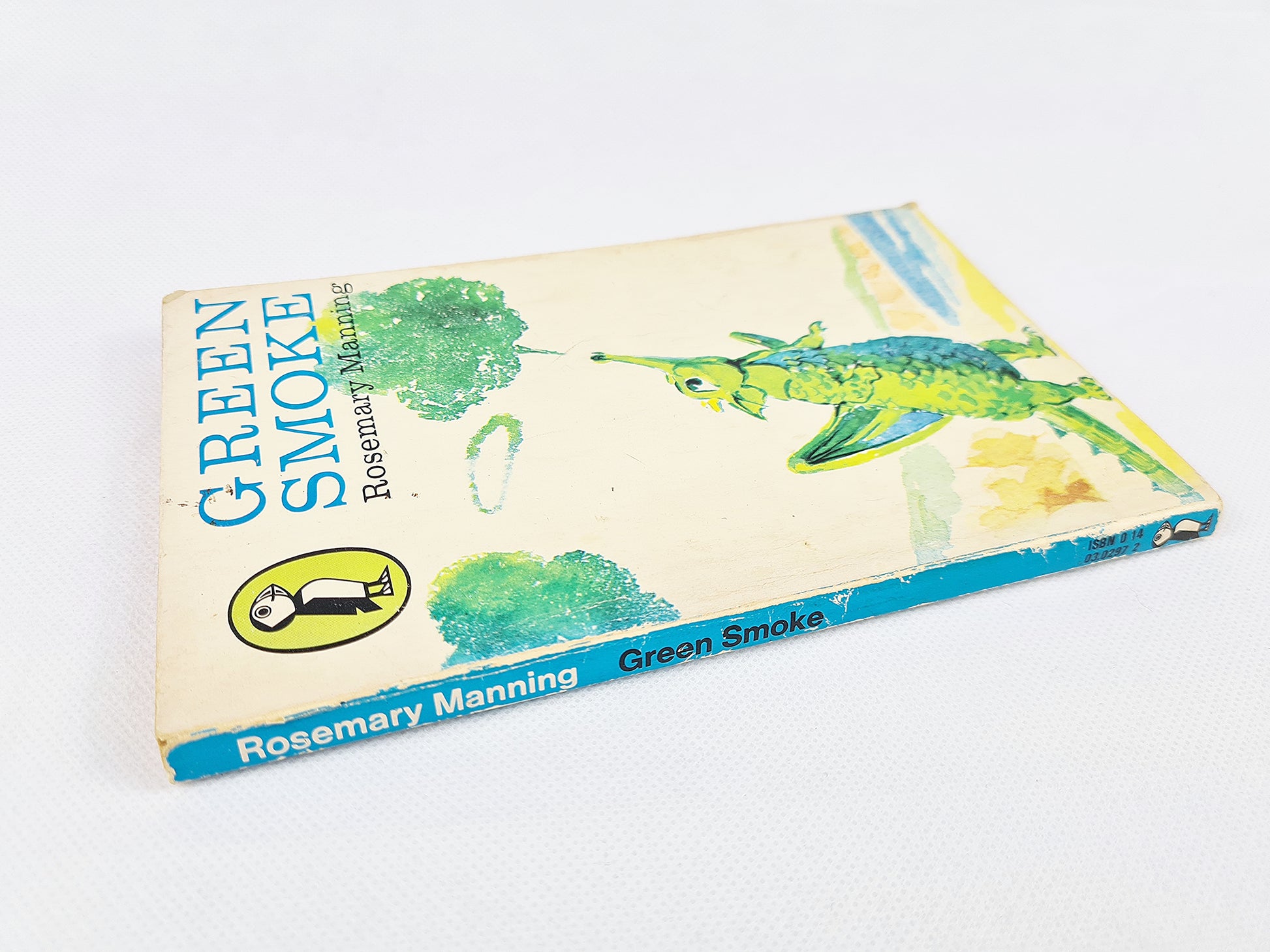 Old children's book, green smoke 