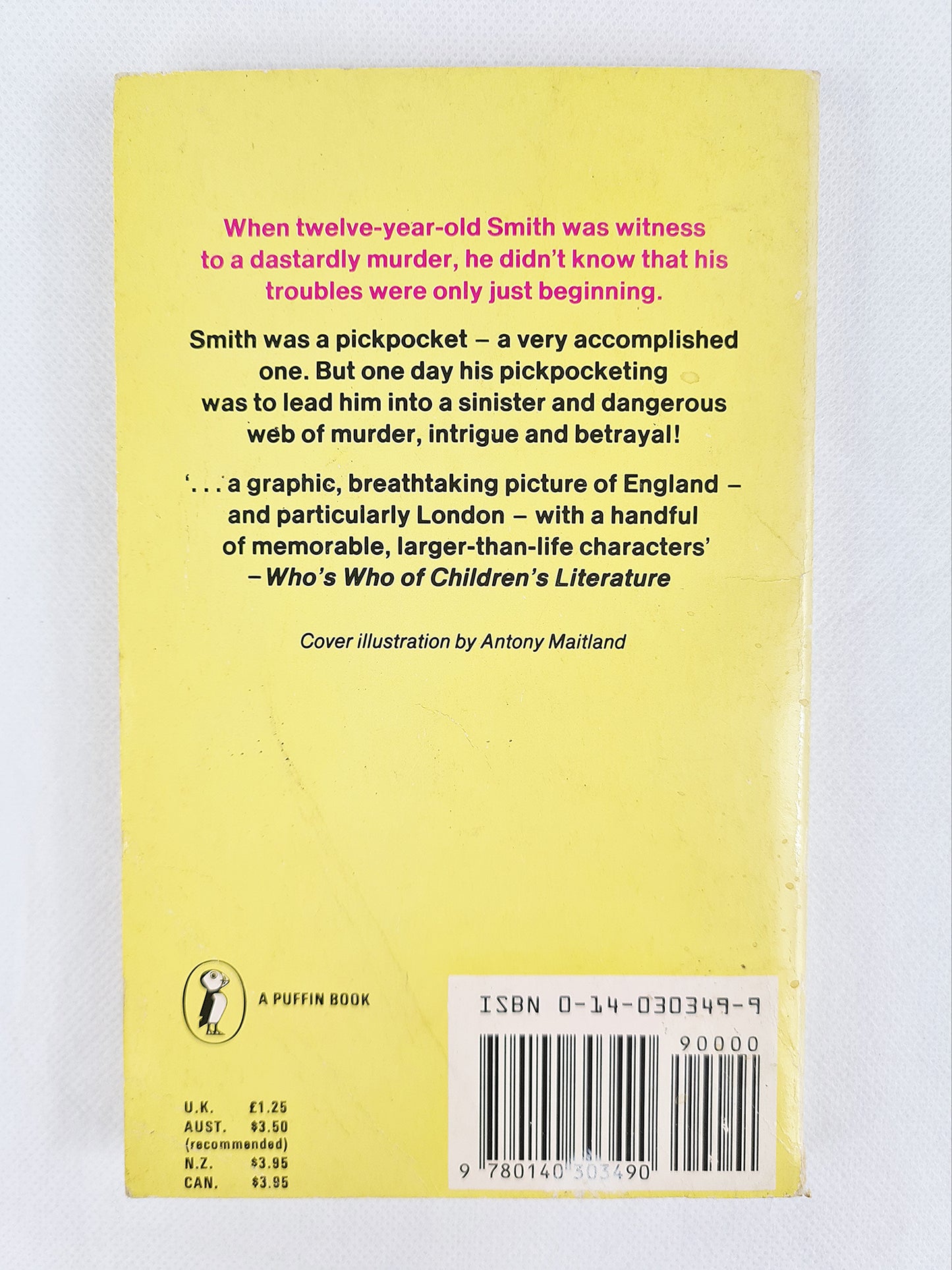 Smith by Leon Garfield. Vintage childrens book 1985