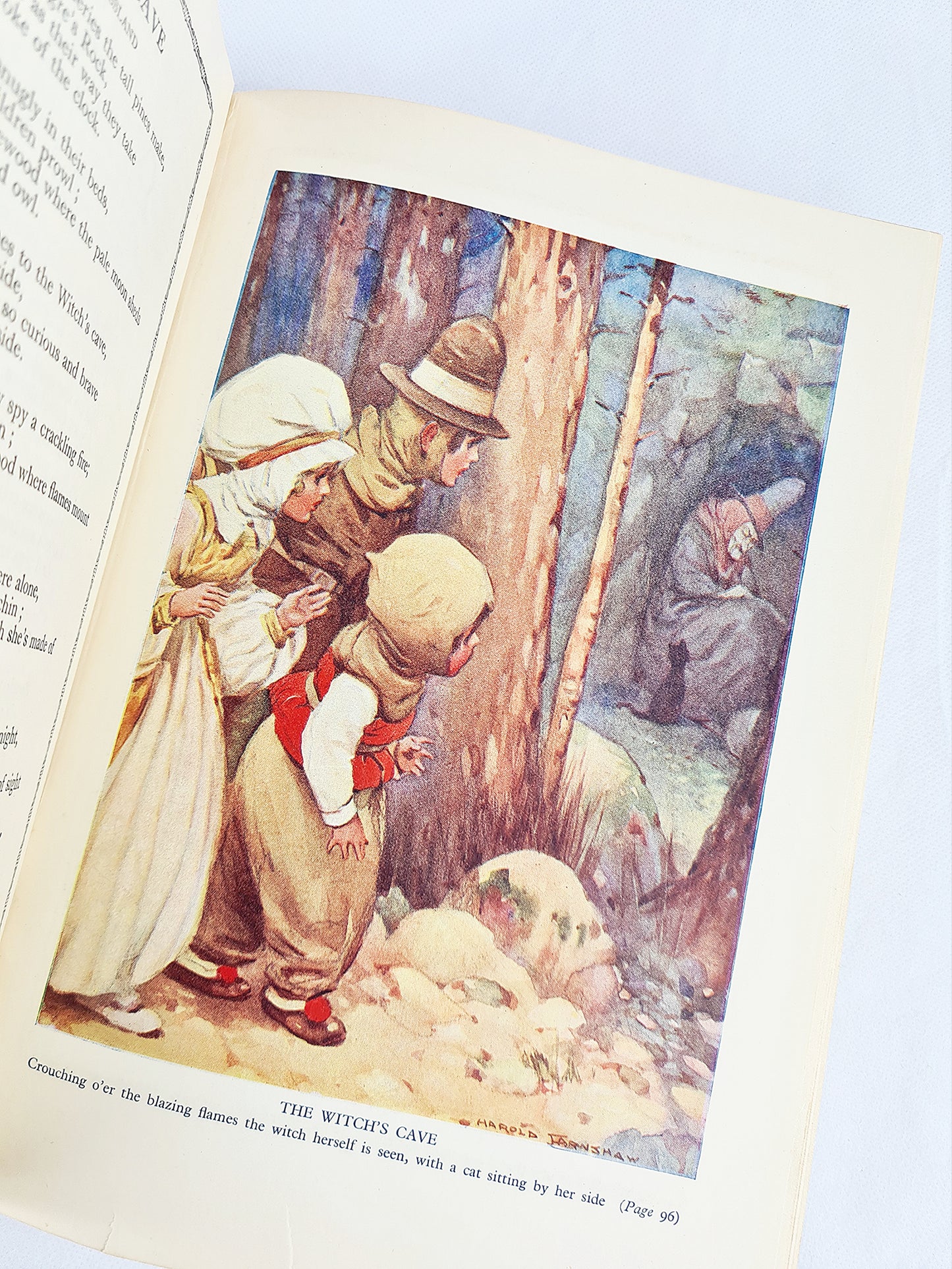 The Children's Golden Treasure Book. Antique childrens book and collection of stories. Illustrated