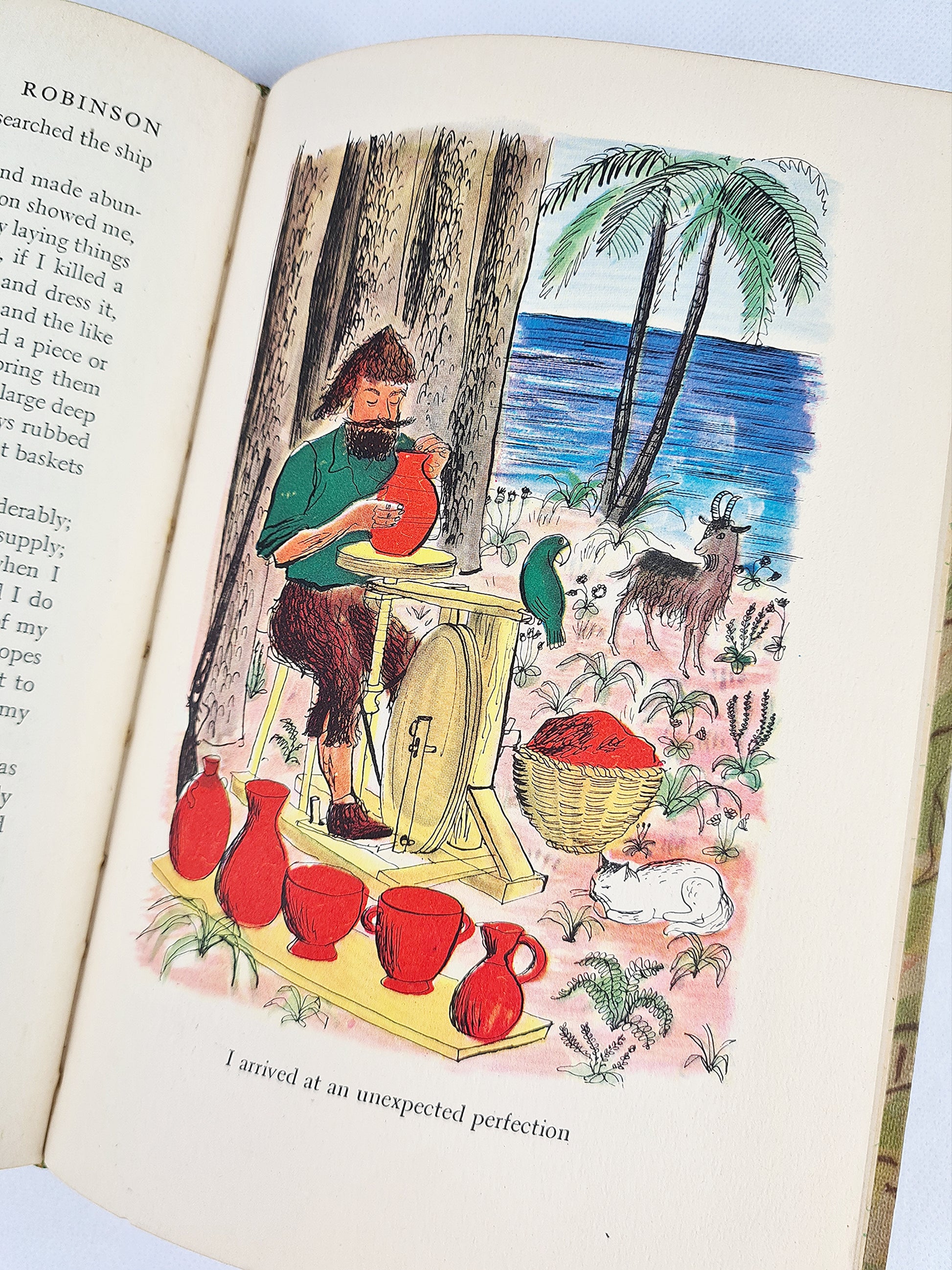 Illustrated edition of Robinson Crusoe by Daniel Defoe 