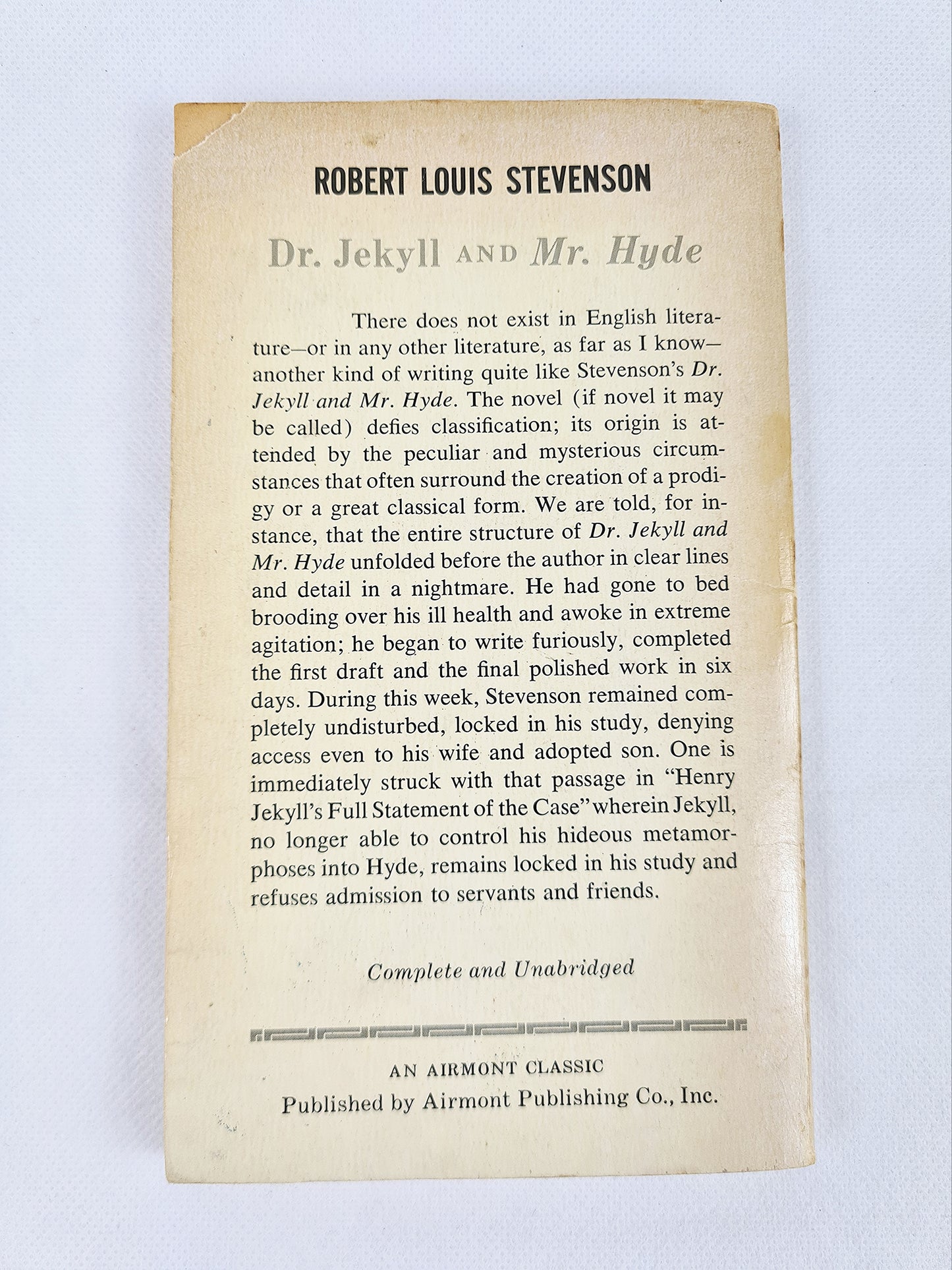 Robert Louis Stevenson, Dr Jekyll And Mr Hyde