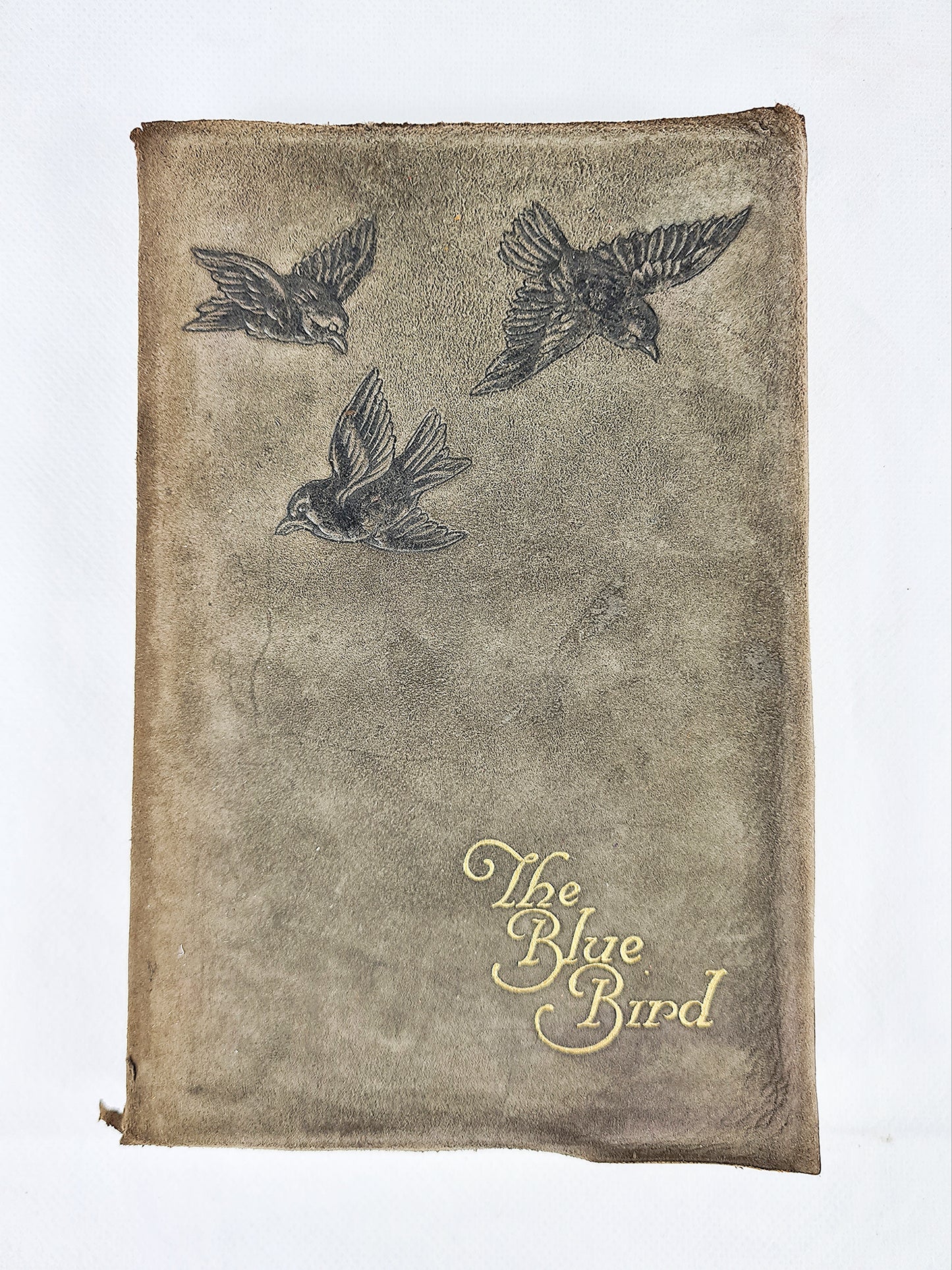 The Blue Bird, antique leather book
