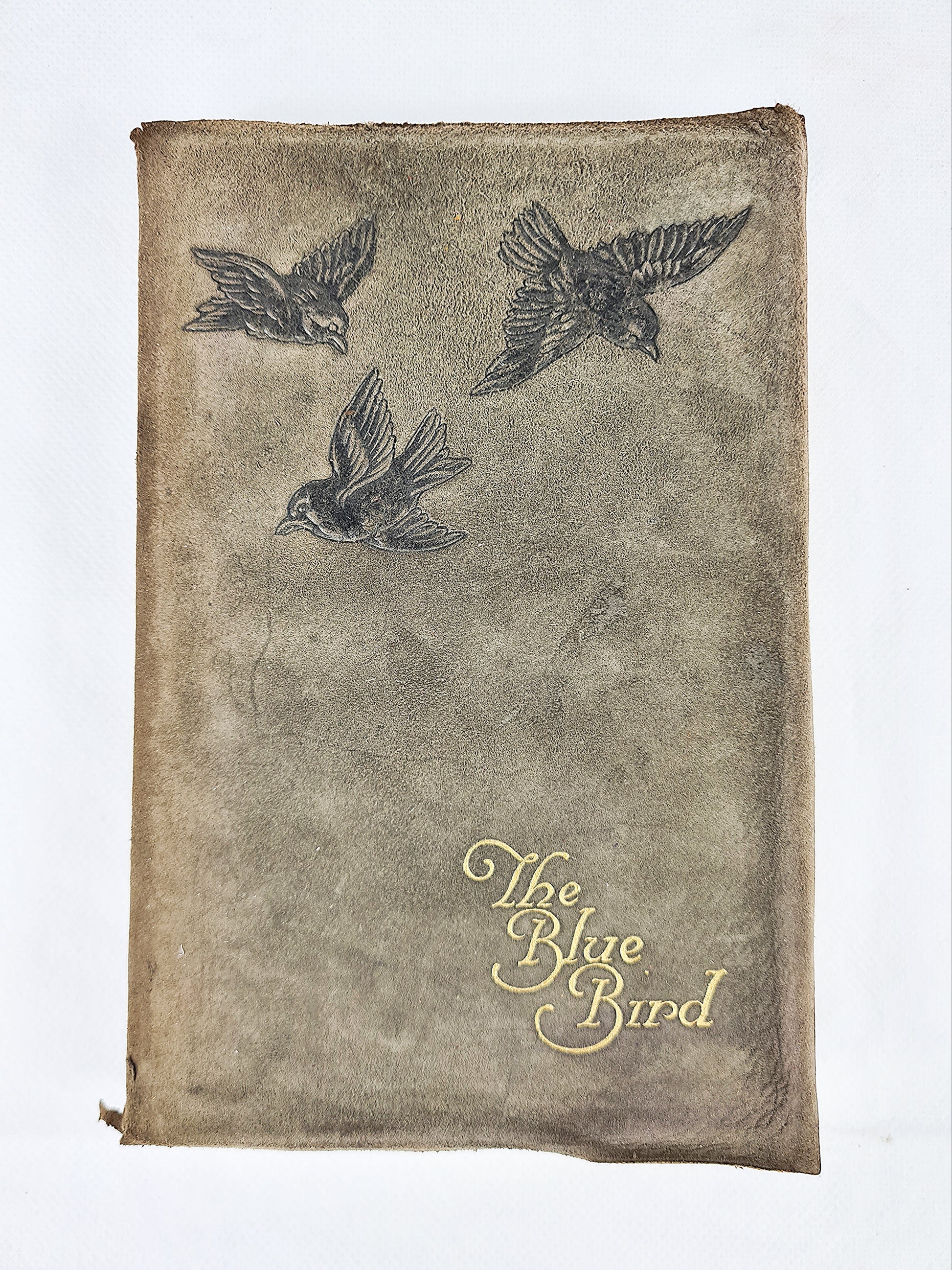 The Blue Bird, antique leather book